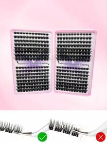 384pc Cluster Lash Book Kit - Salon DIY Eyelash Extensions | Easy Apply False Lashes, Reusable & Travel-Friendly - Multicolor - View 7