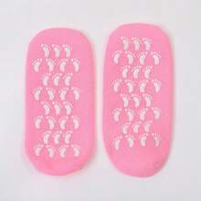 硅胶保湿舒缓袜，可重复使用芦荟袜，夜间SPA袜，防滑凝胶后跟袜，适合女性干燥、皲裂的足部，硅胶保湿袜，足部SPA修脚硅胶袜，适合男女足部干燥粗糙肌肤，居家足部护理 - 彩色 - 查看 9