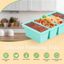 Silicone Freezer Tray For Sauce Cube: GGOW Silicone Freezing Tray For Broth Soup Storage - Freeze 250mL 125mL Souped Portion - Nước - Xem 6