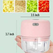 1pc Wireless Electric Garlic Masher, 8.45oz/3.38oz, Mini Wireless Portable Garlic Chopper, USB Rechargeable Garlic Press, Easy To Clean, Chili/Onion/Vegetable/Garlic Food Processor