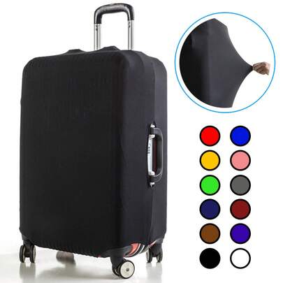 1PC High Elasticity Solid Color Luggage Cover, Suitcase Protective Cover, Travel Accessories Luggage Covers Suitcase Protective Cover For Holiday For Vacation Travel Essentials Travel Accessories Bag For School School Accessories School Stuff