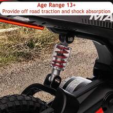 Moto eléctrica infantil de 24 V - Motocicleta potente de 350 W para niños y niñas, 3 modos de velocidad, hasta 23 km/h, suspensión antivibración, moto de motocross todoterreno con certificación ASTM, ideal como regalo para niños de 8 a 12 años. - Rojo - Ver 8