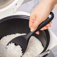 1pc Simple Rice Spoon, Easy To Clean Kitchen Utensil, Suitable For Serving Rice, Soup, Stir-Fry, Curry - Fit For Home Cooking, Restaurant, Dining Table Use, Catering Equipment, Ergonomic Design