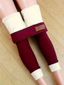 1Pc Autumn Winter Women Running Sport Leggings Fleece-Lined Thickened Breathable High Waist Plush Yoga Pants Outdoor Cycling Running Fitness Skiing Leggings Tights Women's Winter Clothing Of Women's Winter Clothing Womens Winter Fashion Women's Winter Promotion Of Women's Winter Clothing Christmas  Leggings Set Leggings Women  Conjunto Deportivo  Leggings Para Mujer Licras Para Mujer Joggers Women  Jogger Para Mujer  Joggers  Leggings De Mujer  Leggings For Women  Yoga Pants  Gym Set  Ropa Deportiva - 紅色 - 查看 4