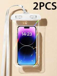 1 pieza Bolsa de buceo impermeable, pantalla táctil sellada para natación, fotografía submarina, a prueba de polvo, a prueba de golpes, a prueba de lluvia, a prueba de agua, equipo flotante, estuche de teléfono conveniente - Multicolor - Ver 15