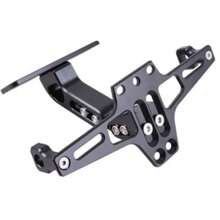 Porta Placa Universal Para Moto Ajustable Con Luz Negro - Unitalla - Ver 8
