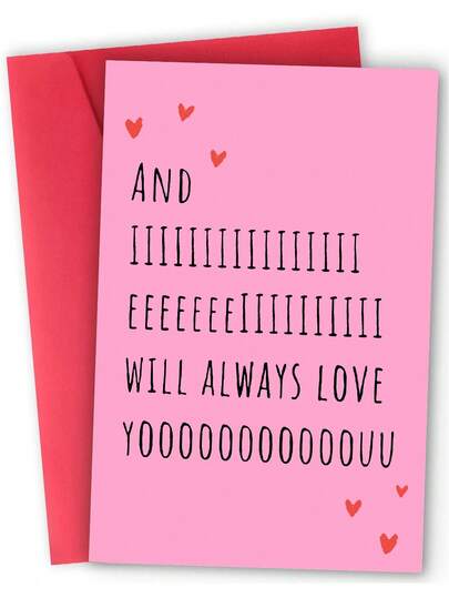 1pc Elegant Valentine's Day/Anniversary Greeting Card. For Husband. With Envelope. High-Quality Paper. Wish You Eternal Youth And Good Health. Decorated With Heart Pattern. Perfect Valentine's Day Card From Wife To Husband (4.7 Inches X 6.7 Inches)
