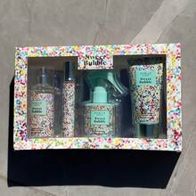 Perfume de mujer Sweet Bubble 4-Piece Fragrance Gift Set for Women - Hair Perfume 100ml + Fragrance Lotion 90ml + Eau de Parfum 20ml + Fragrance Mist 88ml | Empaque estilo confeti colorido | Aroma dulce gourmand | Ideal para frescura diaria, regalos, fiestas, citas, cuidado personal, celebraciones navideñas y más | Regalo perfecto para cumpleaños, día de San Valentín, Navidad, aniversarios y cualquier ocasión Quick Ship - Múltiples aromas - Ver 4