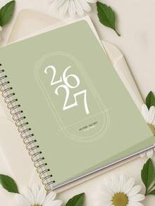 2026-2027 教师周计划/月计划本，简约设计，带网格和笔记栏，办公用品，返校季、教师节、母亲节礼物 - 綠色 - 查看 5