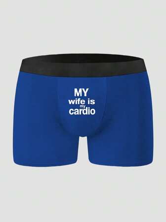 Svarta, enkla, moderiktiga, elastiska trosor med bokstavstryck för män