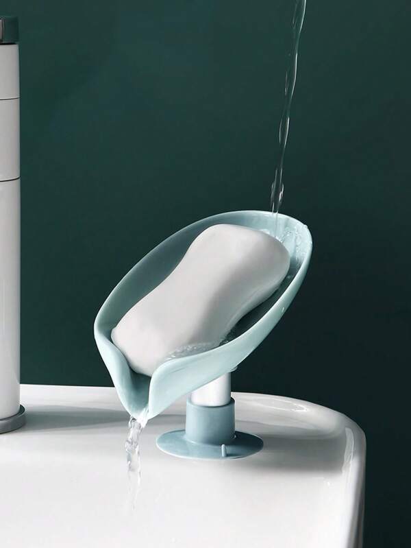 1pc Soap Dish, Suction Cup Soap Holder, Wall-Mounted No-Drill Creative Draining Rack, Non-Accumulating Water, Home Storage, Vertical Suction Cup Non-Accumulating Water Soap Dish, Laundry Scented Soap Box, Bathroom Accessories Suction Cup Soap Holder Tray, Soap Container, Bathroom Storage And Organization, Home Bathroom Decor