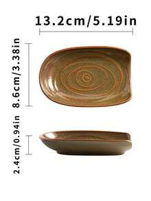 Ceramic Kitchen Utensil Holde Vintage Kiln-Fired Multicolor Design Vintage Ceramic Soup Spoon Holder For Home & Restaurant Use - Decorative Utensil Storage For Spatulas Ladles Whisks - Ideal Gift For CooksSpoon Rest Rack Vintage Kitchenware Glossy Finish Cooking Accessory Culinary Gifts Cookware Storage Tray