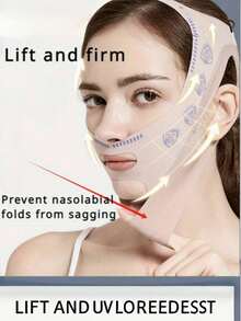 V-förmiges Gesichtskinn-Band - Gesichtslifting Bandage, Schlafmaske, Gesichtsstraffung, tragbarer Yoga-Gesichtsmuskel-Straffungsriemen, geeignet für Tag und Nacht - Verschiedenfarbig - Übersicht 4