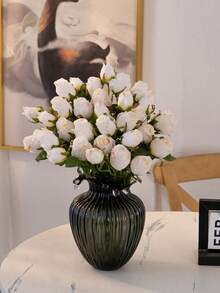 1/3/5 szt. Sztuczna róża, Sztuczna róża, Dekoracja domu, Styl nordycki, 7 małych, sztucznych główek róż, Sztuczne rośliny zielone, Wystrój domu w stylu rustykalnym, Jesienny bukiet róż, Bukiet róż odpowiedni na każdą porę roku, Wystrój salonu, Wystrój stołu jadalnego, Wystrój ślubny, Wystrój wiosenny, Dekoracje ślubne, Sztuczne kwiaty - Wielokolorowe - Zobacz 7