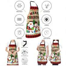 Aprons - Christmas Santa Claus Snowman Reindeer + M - View 1