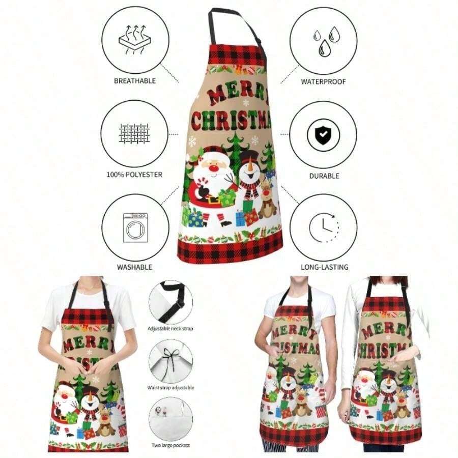 Aprons - Christmas Santa Claus Snowman Reindeer + M - View 1
