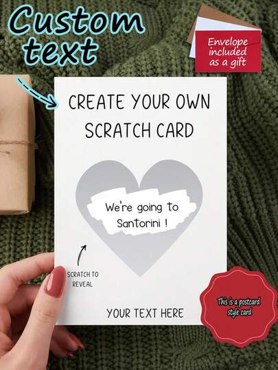 Customize Your Own Party Greeting Cards And Party Scratch Cards (The Text Can Be Revealed By Removing The Coating). The Coating Color Can Be Chosen.,Back To School,School Supplies,Festive Calendar