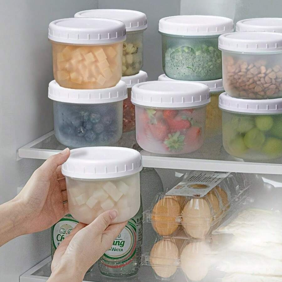 5 buc recipiente pentru prânz de 400 ml/600 ml cu capace - borcane reutilizabile pentru iaurt, ovăz peste noapte, pregătirea meselor - cuptor cu microunde și mașină de spălat vase, recipiente pentru pregătirea meselor, pahare de mic dejun cu iaurt și ovăz, cutii de prânz, depozitare portabilă din plastic de mare capacitate