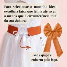 Pink Pleated Loose Belt With Bow At The Back - 淺粉色 - 查看 5
