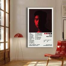 Framed Canvas Poster - Modern Music Album Art Wall Decor With Track Listings, Vibrant Red & Black Minimalist Design. Perfect Art For New Year, Thanksgiving Day, Christmas, For Room Decor, Kitchen Decor, Living Room, Halloween Decor, Bathroom Decor, Home Decor. - Framed(有框) - 查看 4