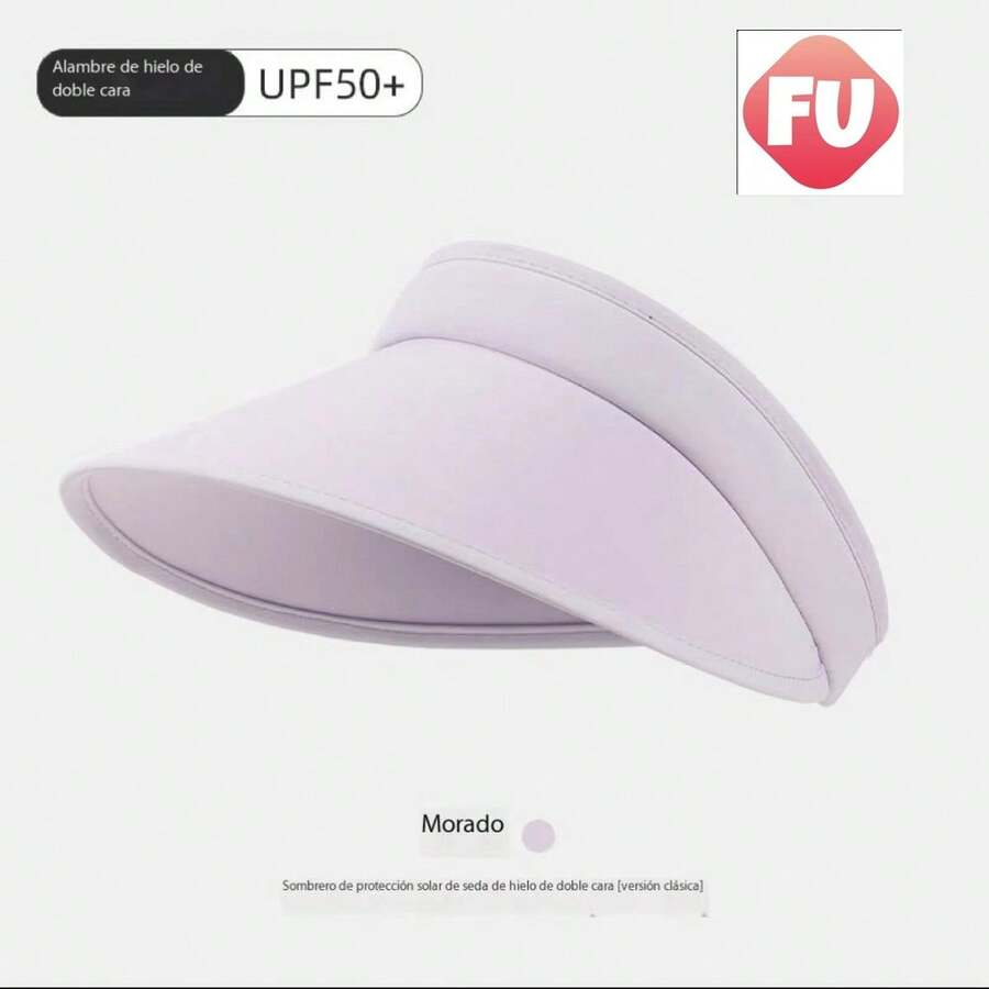 Simple Solid Color Ice Silk Outdoor Hats - 紫色 - 查看 1