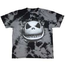 Nightmare Before Christmas T Shirt Mens Jack Front And Back Print Tie Dye Tee - 彩色 - 查看 2