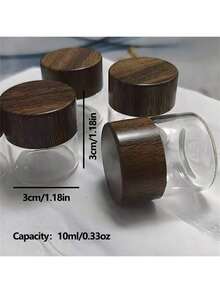 1/2/3个装 0.33盎司迷你玻璃分装瓶 - 防漏厨房容器及必备厨房用品 - 多用途玻璃罐，可盛放调味料、食用油和小零食 - 也可作为小型收纳盒和可爱糖果盒 - 轻巧便携，适合日常烹饪和旅行 - 情人节及居家烹饪爱好者的贴心礼物 - 彩色 - 查看 5
