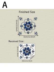 1pc European-Style Colorful Retro Pattern Decorative Sticker, PVC Sticker, Removable Self-Adhesive Easy-Tear Sticker, Home Decoration To Refresh Your Life, Holiday Decoration Sticker, Birthday And Graduation Gift. - Multicolor - View 2