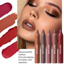 beauty glazed 哑光裸棕色唇线笔，女士唇膏唇线笔，哑光持久防水唇线笔，男女通用唇线笔，渐变唇线笔，全覆盖唇妆 - #104 - 查看 5