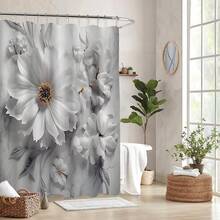 1pc Waterproof Shower Curtain Set With 12 Hooks Polyester Fabric Curtain For Windows Bathroom Accessories Home Decor