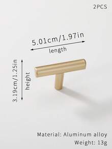 2pcs Gold Elongated Wardrobe Door Pull Handles, Aluminum Alloy Minimalist Luxury Cabinet Drawer Long Bar Pulls - Gold - View 9