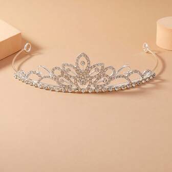 1pc Bridal Crown Design Charming Bride Headband For Wedding Party Royal Headpiece Valentine's Day Accessories