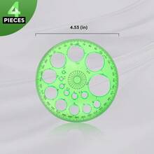Juego de 4 plantillas circulares y plantillas para dibujo para arquitectura ingeniería diseño artístico oficina y escuela herramientas de dibujo reutilizables de varios tamaños 4 unidades - como en la foto - Ver 4