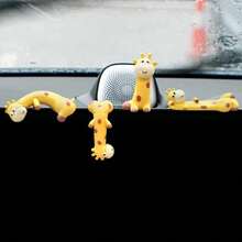 1PC Car Screen Figurine Giraffe Computer Monitor Decor 3D Desk Toy Ornament Creative Screen Craft Figurines For Vehicle Workplace - Multicolor - View 4