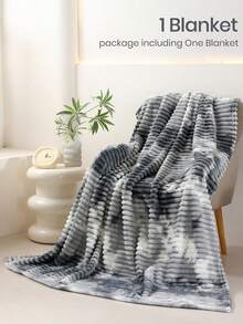 1pc Throw Blanket, Bedding, Cozy And Warm Blanket, Lightweight Soft And Comfortable, Solid Color Series, Minimalist And Stylish Design, Suitable For Sofa, Bedroom, Living Room, All-Around Comfort, Travel Use, Nap Blanket, Reference Size Image, Multiple Sizes Available, Machine Washable, Back To School Season, Fall Decor, Autumn Decor, Christmas Decoration, Room Decor - 灰色 - 查看 11