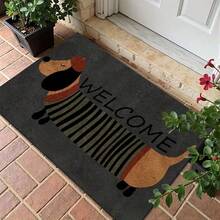 1 pieza Felpudo de bienvenida con diseño de perro de dibujos animados, alfombra pequeña, felpudo de bienvenida, alfombra, tapete de piso, felpudo de exterior, alfombra de cocina, decoración del hogar, felpudo de entrada, alfombra pequeña de área, tapete de exterior, decoración del hogar, alfombra de área, alfombra de jardín, alfombra lavable, alfombra esponjosa, alfombra gruesa, alfombra mullida, alfombra de otoño/invierno - Multicolor - Ver 4