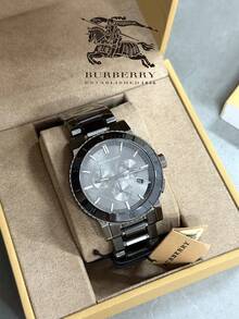 Burberry Men's Watch Stainless Steel Gray Strap With Gray Dial The City - Black - View 6