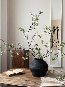 1pc Artificial Greenery Branch Stems 42inch Faux Berry Twig Plants Big Fake Greenery Spray Long Stem Berry Branches Artificial Plant For Vase Filler Office Wedding Floral Table Centerpiece Spring Home Decoration - Multicolor - View 3