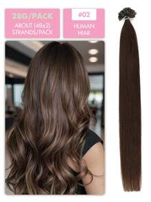 U型接发，真人发接发，12-22英寸直发，金色真人发，易于佩戴，U型接发，女士圣诞节礼物 - 彩色 - 查看 47