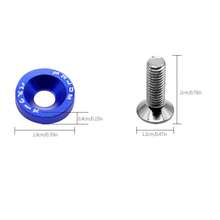 10 piezas M6 X 20 Arandelas de aluminio, pernos de guardabarros para modificación de estilo de automóvil, piezas decorativas para vehículos, disponibles en 10 colores - Multicolor - Ver 2