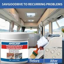 100g Nano Transparent Waterproof Gel Sealant | Transparent Liquid Membrane For Bathroom, Balcony, Kitchen Sink Area, Indoor & Outdoor Crack Sealing, Waterproof, Moisture-Proof, Anti-UV Yellowing - 100g+Brush - View 3