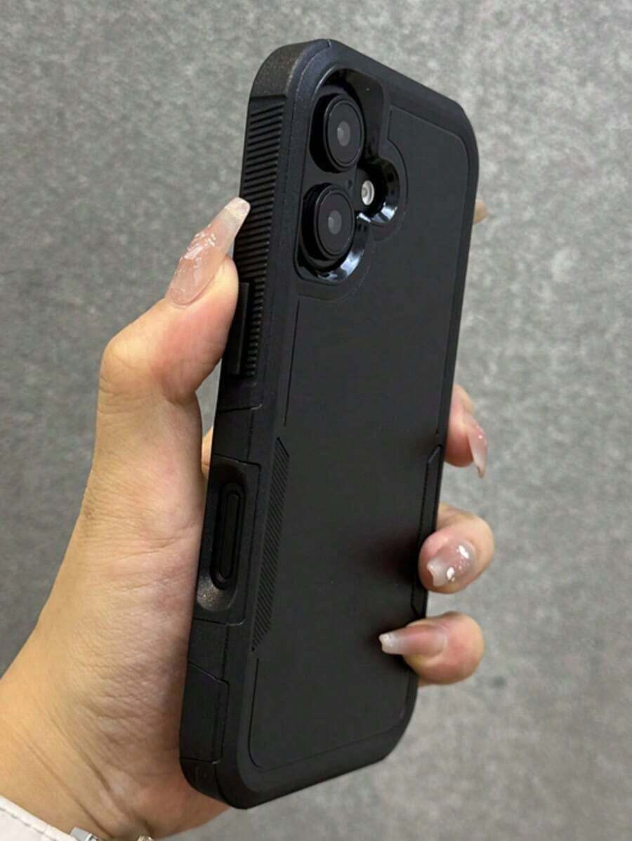 Luxury Dual-Layer Protective Phone, Compatible With 17/16/11/12/13/14/15 Pro Plus/16E/17, Hard Plastic Shock-Resistant Frame & Back Cover - 藍色 - 查看 1