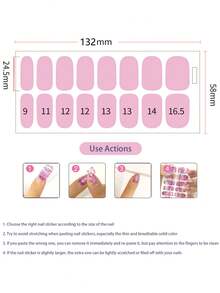 Adesivos de gel para unhas (16 unidades) sem necessidade de cura em lâmpada UV | Qualidade profissional, fáceis de usar e remover (degradê rosa), acompanha ferramentas para unhas - Baby Rosa - Ver 7