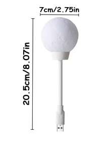 1pc USB Smart Voice Controlled Moon Night Light, Decorative Lamp, Plug-In Controlled Moon Lamp, Bedside Bedroom Night Light, Atmosphere Light, Companion Light, Garden Decor Light, Decorative Night Light, Holiday Light, Holiday Gift, Garden & Yard Decor, Thoughtful Holiday Gift For Family And Friends, Party Decor Light - Moon Night Light - View 7