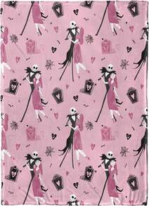 Disney Nightmare Before Christmas Silk Touch Throw Misfit Tango Blanket - 彩色 - 查看 1