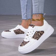 Leopard Print Stylish Outdoor Casual Street Style Birthday Gift Holiday Gift Contrast Color Casual Campus Style - 白豹紋 - 查看 7