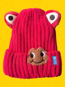 1pcWinter Children's Cartoon Frog Knitted Hat, Cute And Warm, Suitable For Boys And Girls To Wear Out In Autumn And Winter, As Well As For Holidays And Birthday Gifts. - Multicolor - View 8