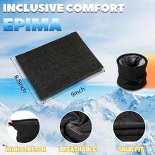 Winter Neck Warmer Men Women, Fleece Neck Gaiter Face Scarf, Hunting Essentials Nose Warmer, Outdoor Gear - Black - View 5