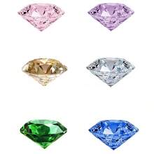 30个装 - 精致透明钻石形亚克力水晶卡片架 - 底座稳固，边缘光滑，可重复使用，桌号座位展示架，精细抛光桌号展示架，适用于婚礼、生日派对、商务活动 - 彩色 - 查看 9