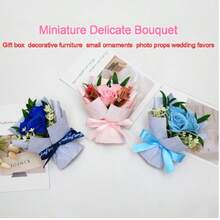Hộp quà hoa hồng mini ngày Valentine, bó hoa hồng bỏ túi, hoa khô, hoa xà phòng, quà tặng đám cưới, trang trí nhà cửa, quà sinh nhật, quà tân gia, quà tốt nghiệp, quà tiệc, quà chúc mau khỏe. - Nhiều màu - Xem 4